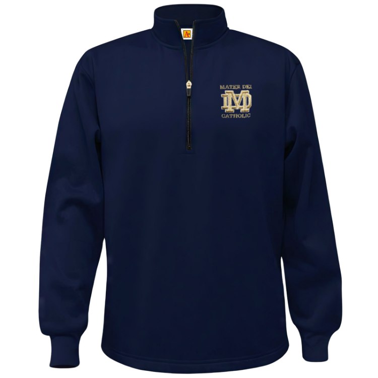 Picture of 2XL Perf Navy MD Fleece Quarter-Zip Sweatshirt